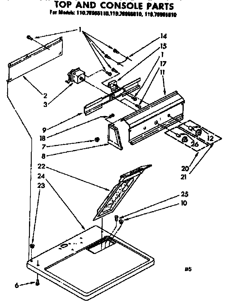 TOP AND CONSOLE PARTS