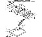Kenmore 11076970200 top and console assembly diagram
