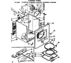 Kenmore 11076970600 cabinet parts diagram