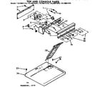 Kenmore 11076971410 top and console parts diagram