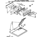 Kenmore 11076972100 top and console parts diagram