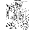 Kenmore 11076972220 cabinet parts diagram