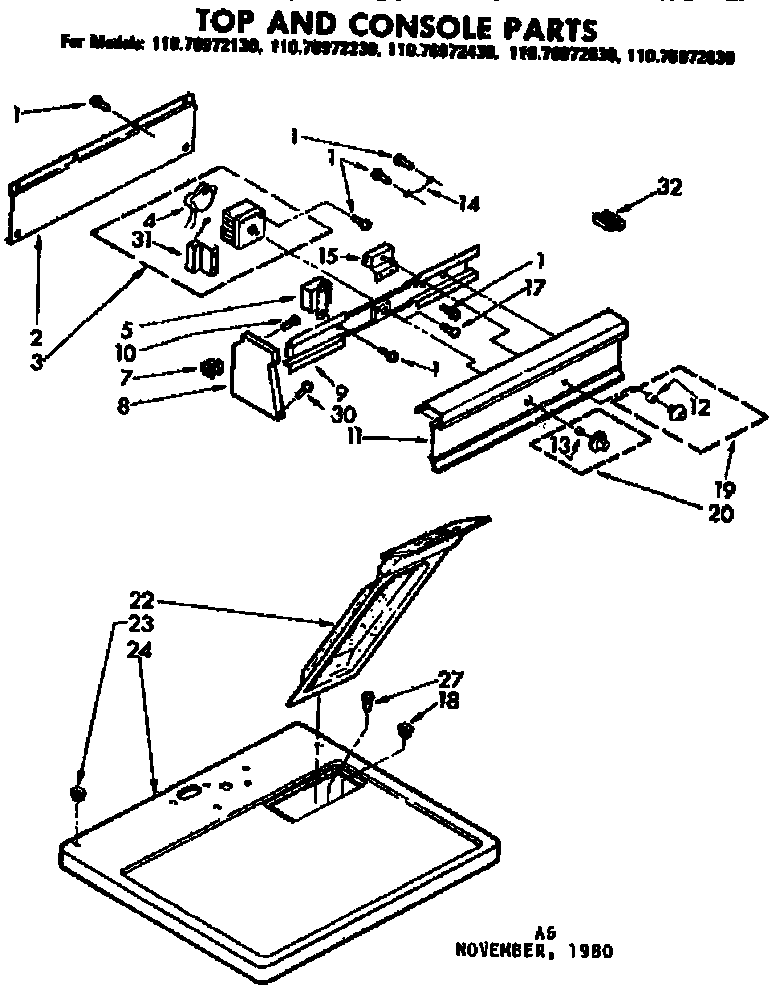 TOP AND CONSOLE PARTS