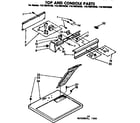 Kenmore 11076972230 top and console parts diagram