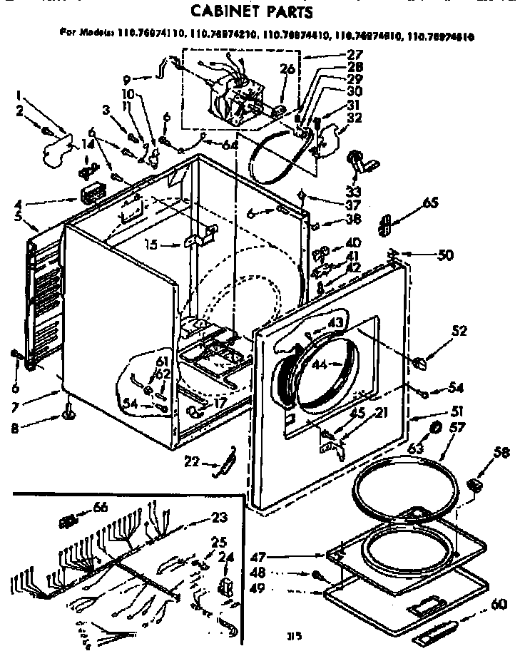 Cabinet part