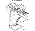 Kenmore 11076975610 top and console parts diagram