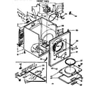 Kenmore 11076975620 cabinet parts diagram