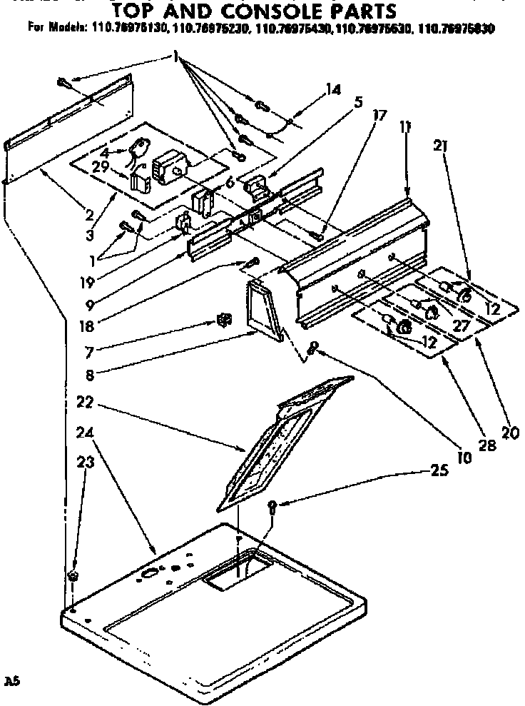 TOP AND CONSOLE PARTS