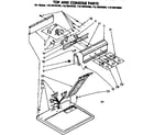 Kenmore 11076975450 top and console parts diagram