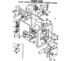 Kenmore 11076975850 cabinet parts diagram