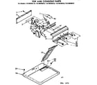 Kenmore 11076978410 top and console parts diagram