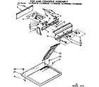 Kenmore 11076980400 top and console assembly diagram
