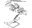 Kenmore 11076980610 top and console parts diagram