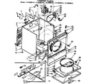 Kenmore 11076980410 cabinet parts diagram