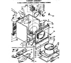 Kenmore 11076985410 cabinet assembly diagram