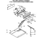 Kenmore 11076990610 top and console assembly diagram