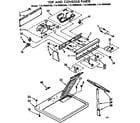 Kenmore 11076992600 top and console parts diagram