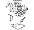 Kenmore 11076994200 top and console parts diagram