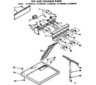 Kenmore 11076995600 top and console parts diagram