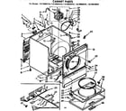 Kenmore 11076995610 cabinet parts diagram
