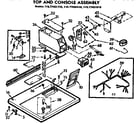 Kenmore 11077401110 top and console assembly diagram