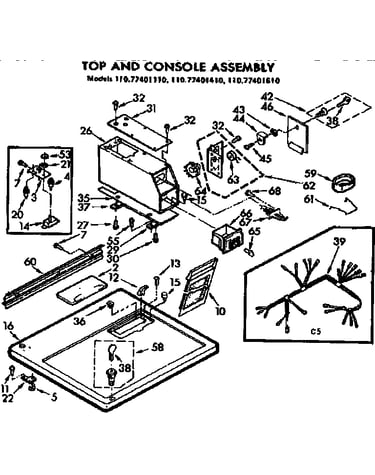 Top and console assembly