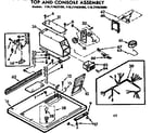 Sears 11077403600 top and console assembly diagram