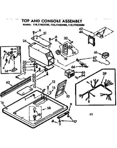 Top and console assembly