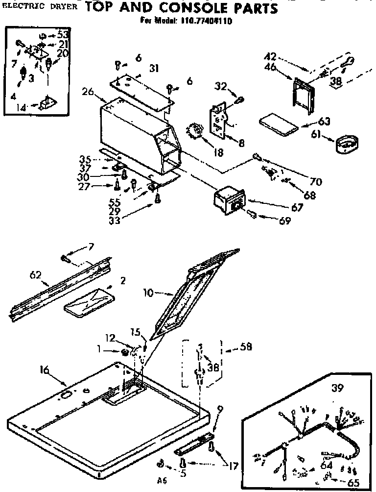 Top and console parts