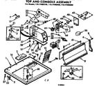 Kenmore 11077405600 top and console assembly diagram