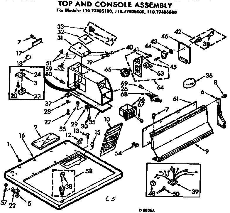 Top and console assembly