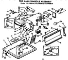 Kenmore 11077405610 top and console assembly diagram