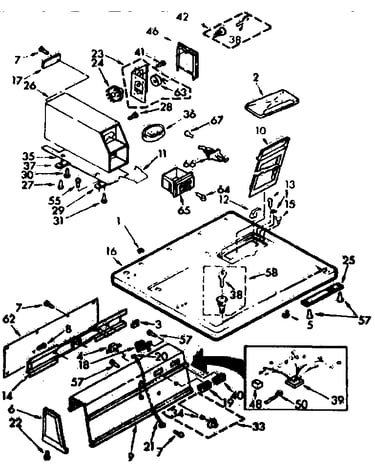 Top and console assembly