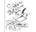 Sears 11077408120 top and console parts diagram