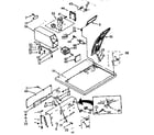 Sears 11077408630 top and console parts diagram