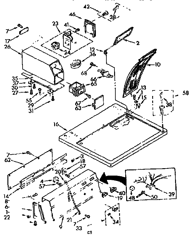 Top and console parts