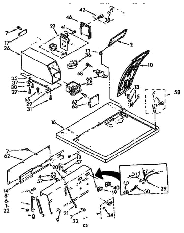 Top and console parts