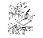 Sears 11077408240 top and console parts diagram