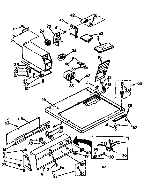 Top and console parts