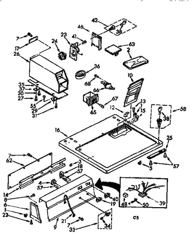 Top and console parts