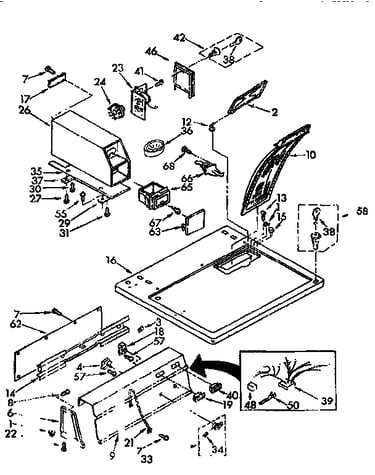 Top and console parts