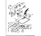 Sears 11077409820 top and console parts diagram
