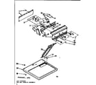 Kenmore 11077430400 top and console assembly diagram
