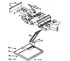 Kenmore 11077430120 top and console assembly diagram