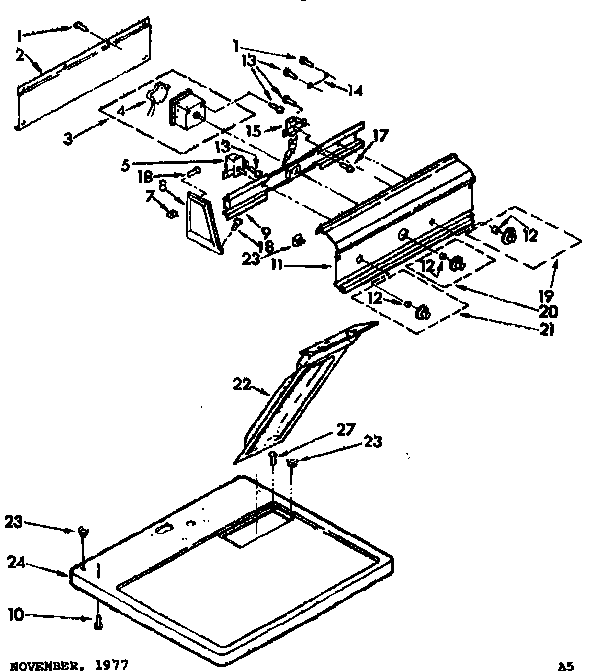 Top and console assembly