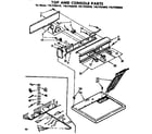 Kenmore 11077433410 top and console parts diagram