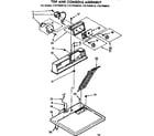 Sears 11077440410 top and console assembly diagram