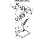 Sears 11077445400 top and console assembly diagram