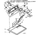 Sears 11077455110 top and console assembly diagram