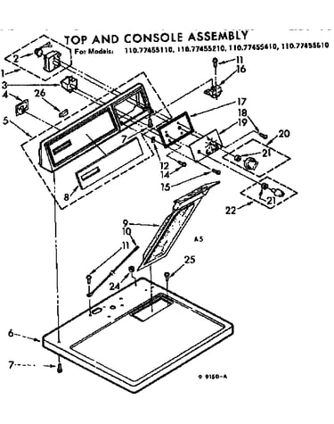 Top and console assembly